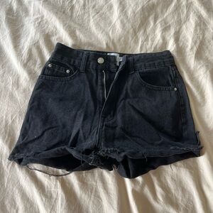 Princess Polly black jean shorts
